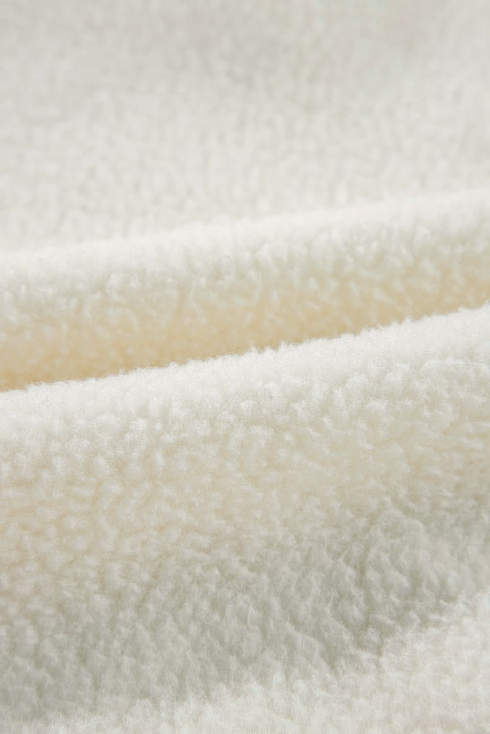 White fleece collar sweatshirt - Love Salve